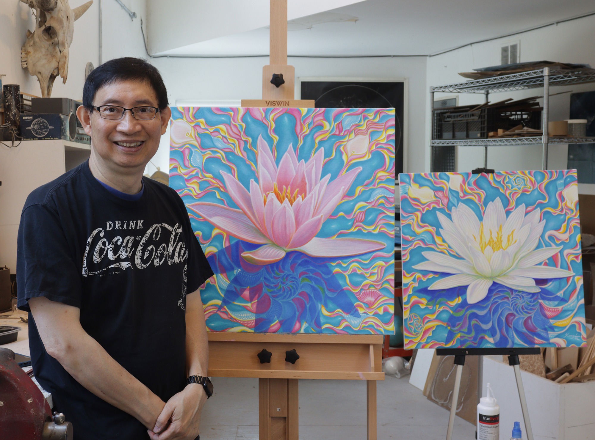 Kong Ho in his studio