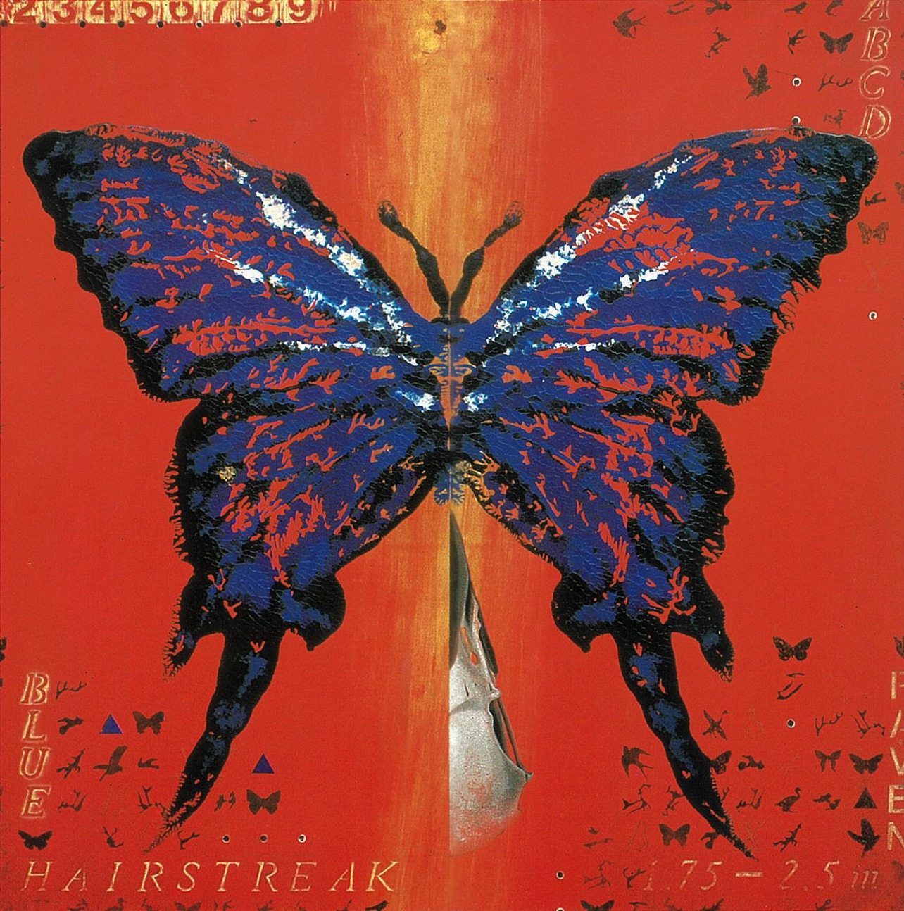 Blue Hairstreak and Raven Skull, 1999, by Kong Ho