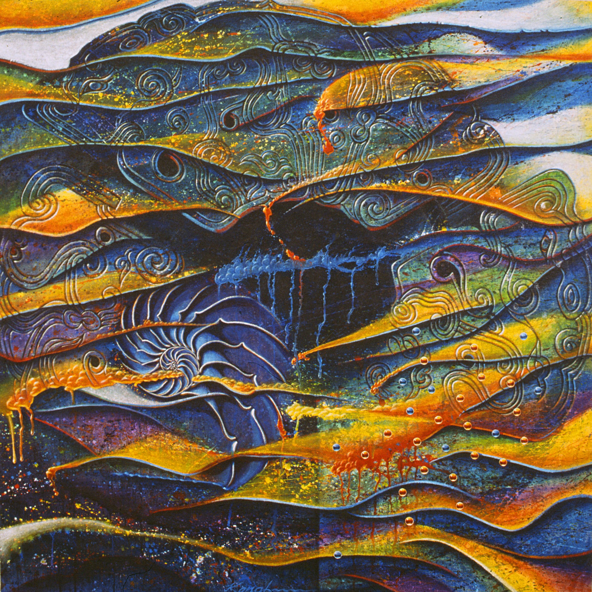 Blue Spiral and Tiger Jade, 2003, by Kong Ho