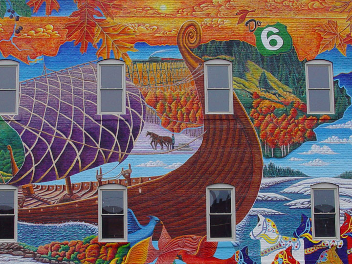 Mt. Jewett Heritage Mural — Detail