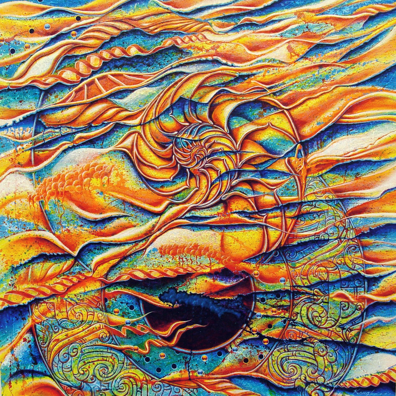 Symbiotic Spiral and Jade, 2005, by Kong Ho